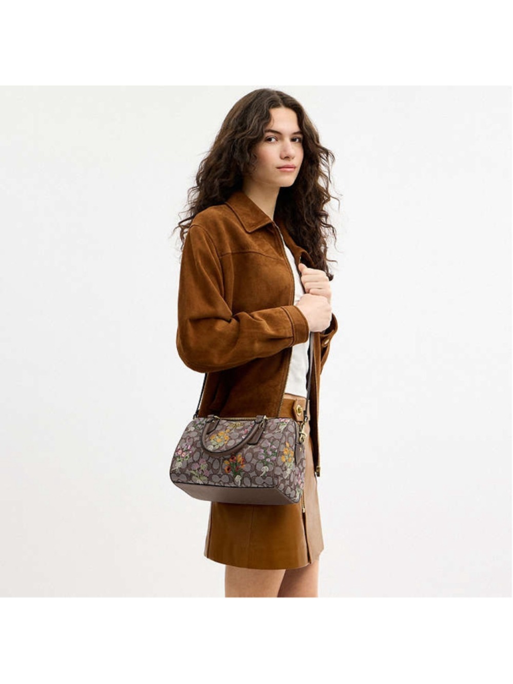 NEW Coach Rowan Crossbody Floral Embroidered Signature Jacquard CDZ01 NWT - Picture 10 of 12